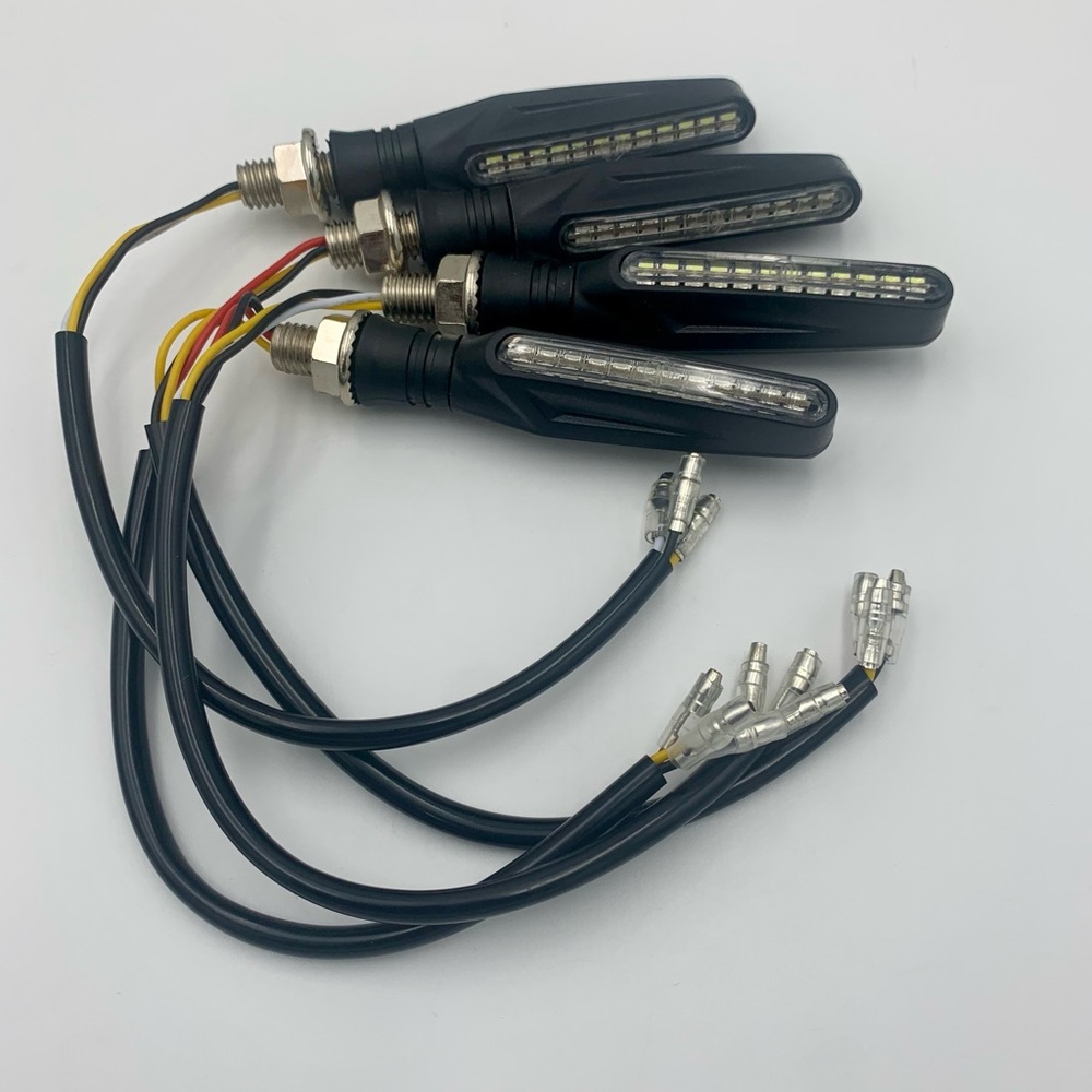 4 pcs Motorcycle LED FlowingTurn Indicator Universal Fit NEW!!